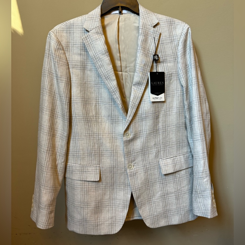 NWT Ralph Lauren Men's Classic-Fit Ultraflex Stretch
Linen Blazer Lassiter 40R - Picture 6 of 16